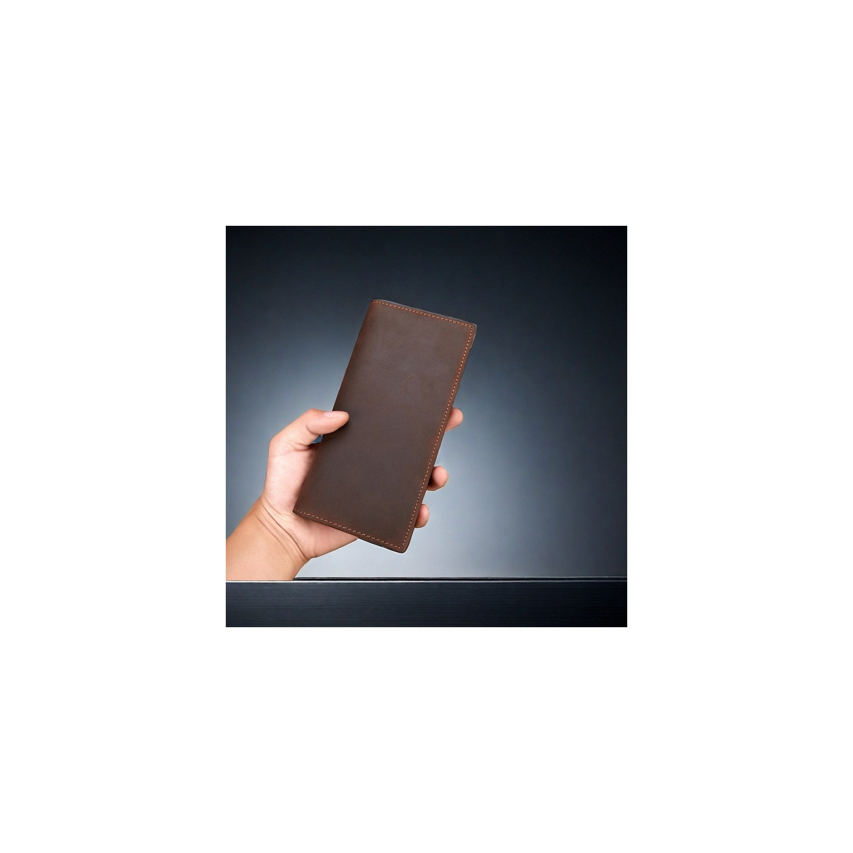 Чоловіче шкіряне портмоне Howard темно-коричневе