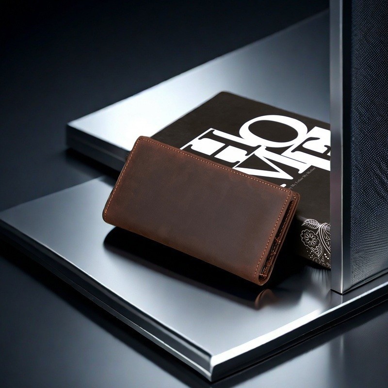 Чоловіче шкіряне портмоне Howard темно-коричневе - 2 фото