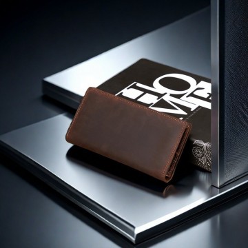 Мужское кожаное портмоне Howard темно-коричневое фото