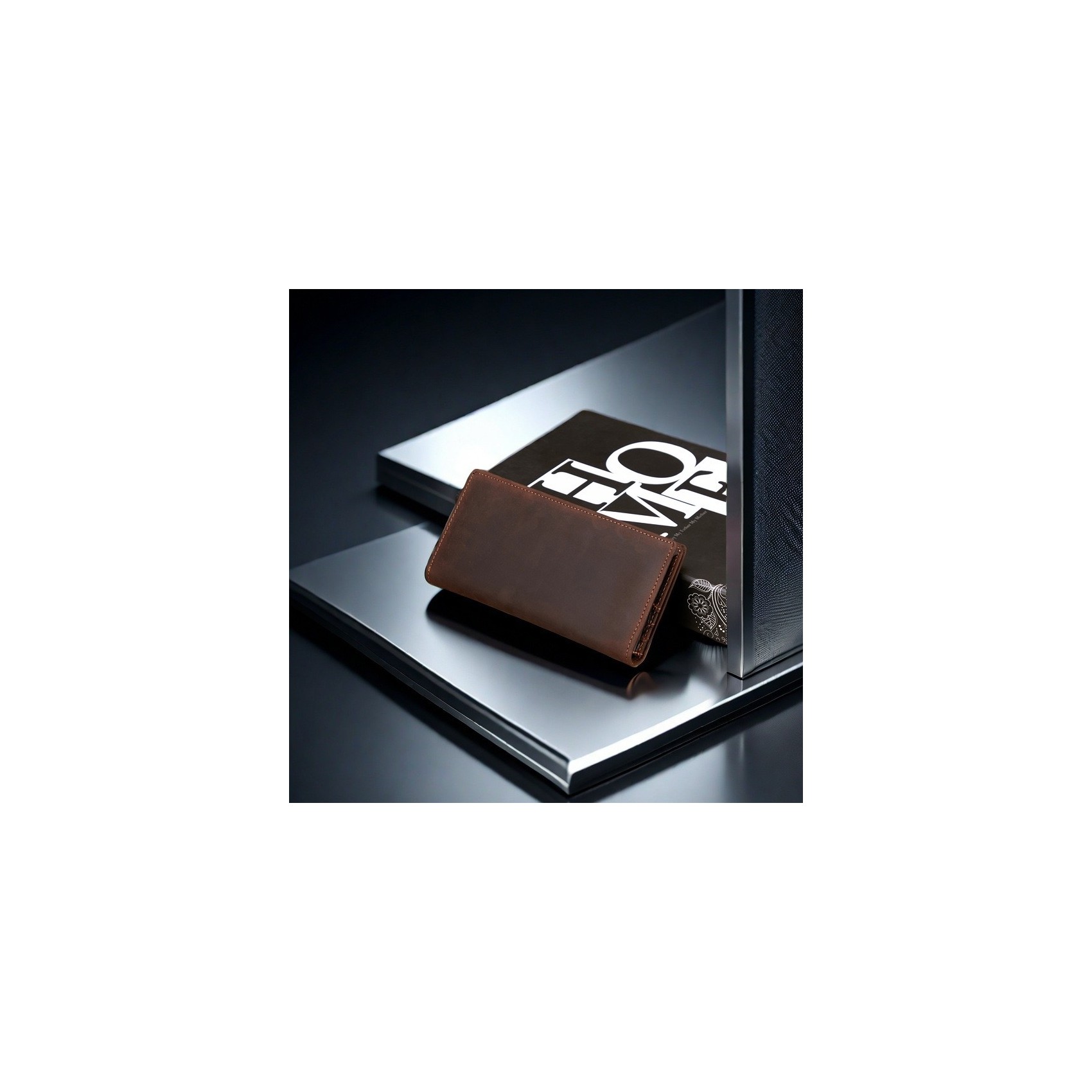 Мужское кожаное портмоне Howard темно-коричневое