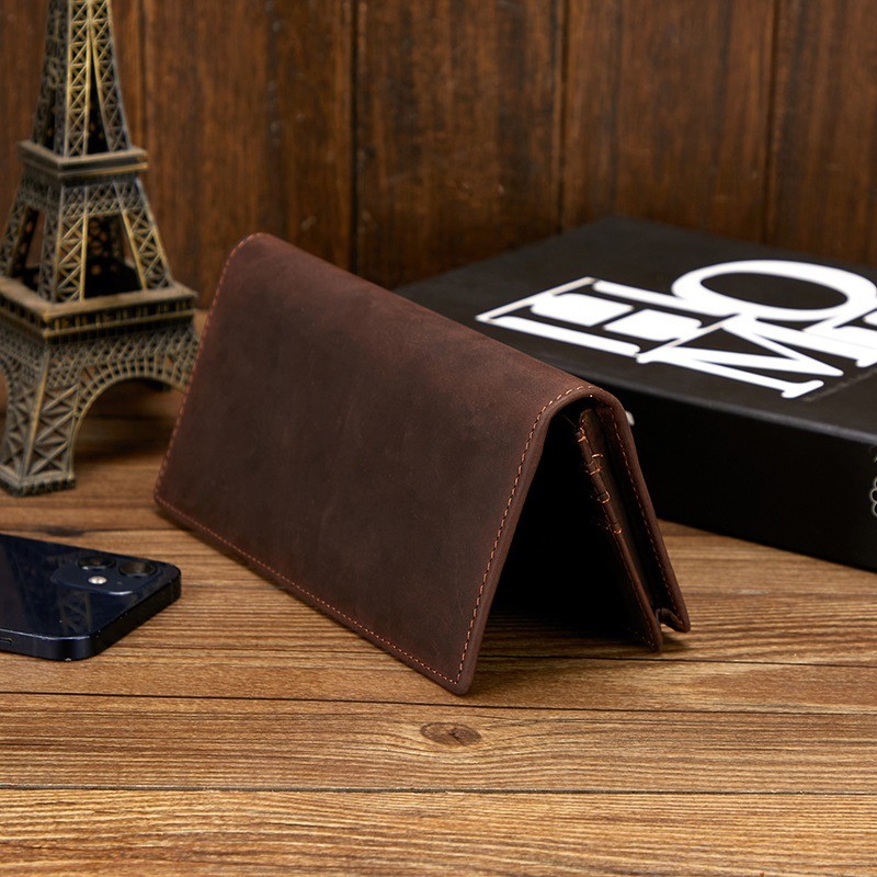 Чоловіче шкіряне портмоне Howard темно-коричневе - 4 фото