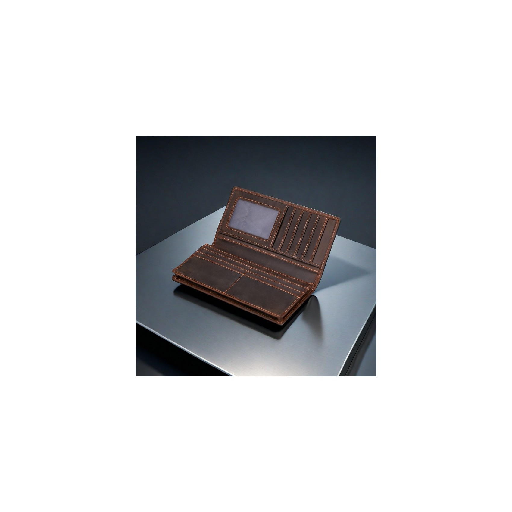 Мужское кожаное портмоне Howard темно-коричневое