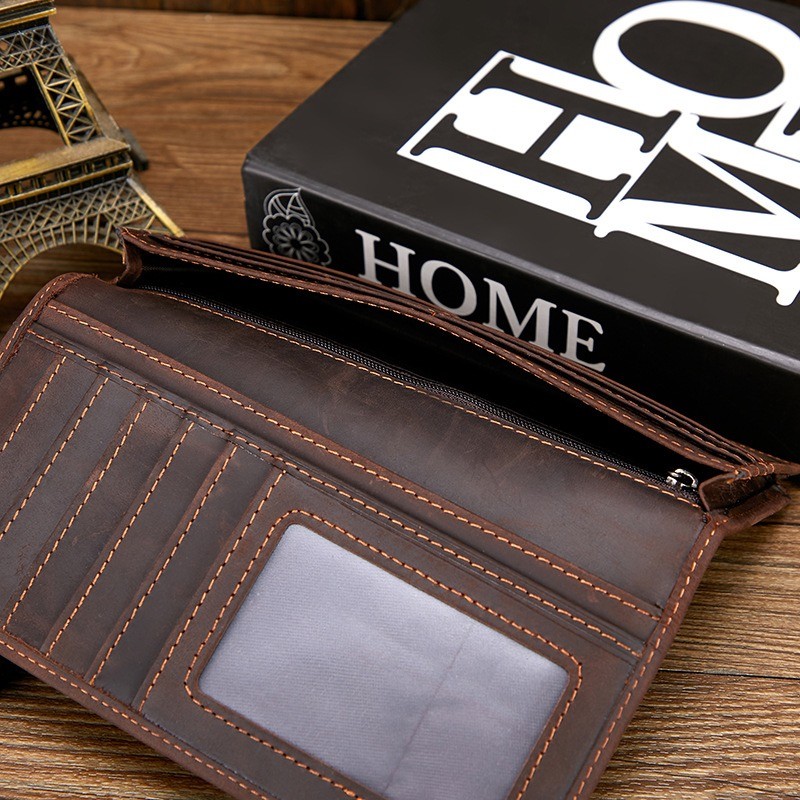 Чоловіче шкіряне портмоне Howard темно-коричневе - 9 фото