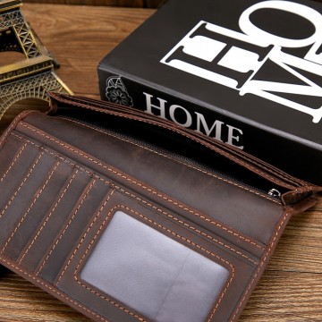 Мужское кожаное портмоне Howard темно-коричневое фото