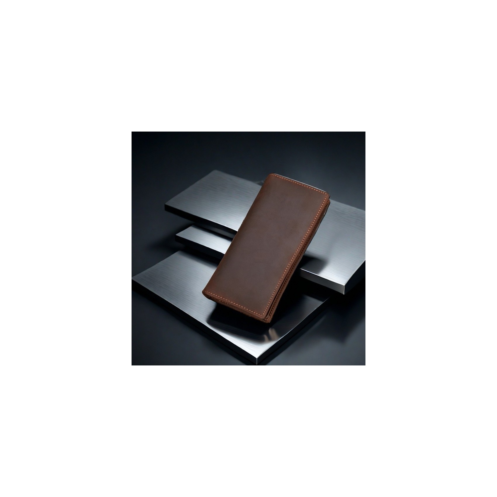 Мужское кожаное портмоне Howard темно-коричневое