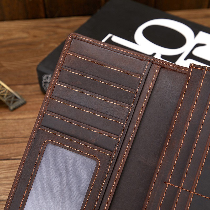 Чоловіче шкіряне портмоне Howard темно-коричневе - 10 фото