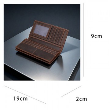 Чоловіче шкіряне портмоне Howard темно-коричневе фото