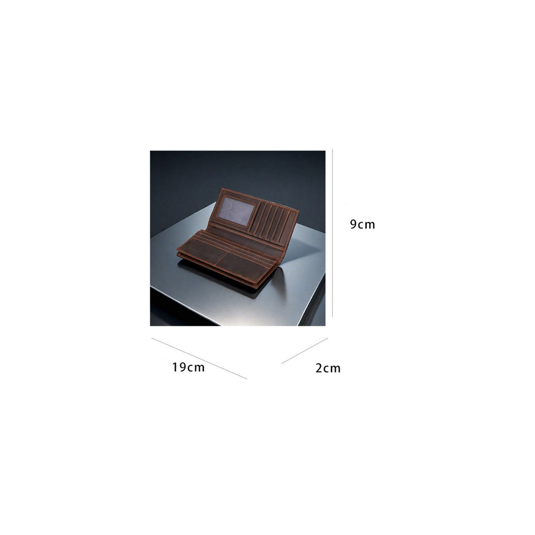 Мужское кожаное портмоне Howard темно-коричневое