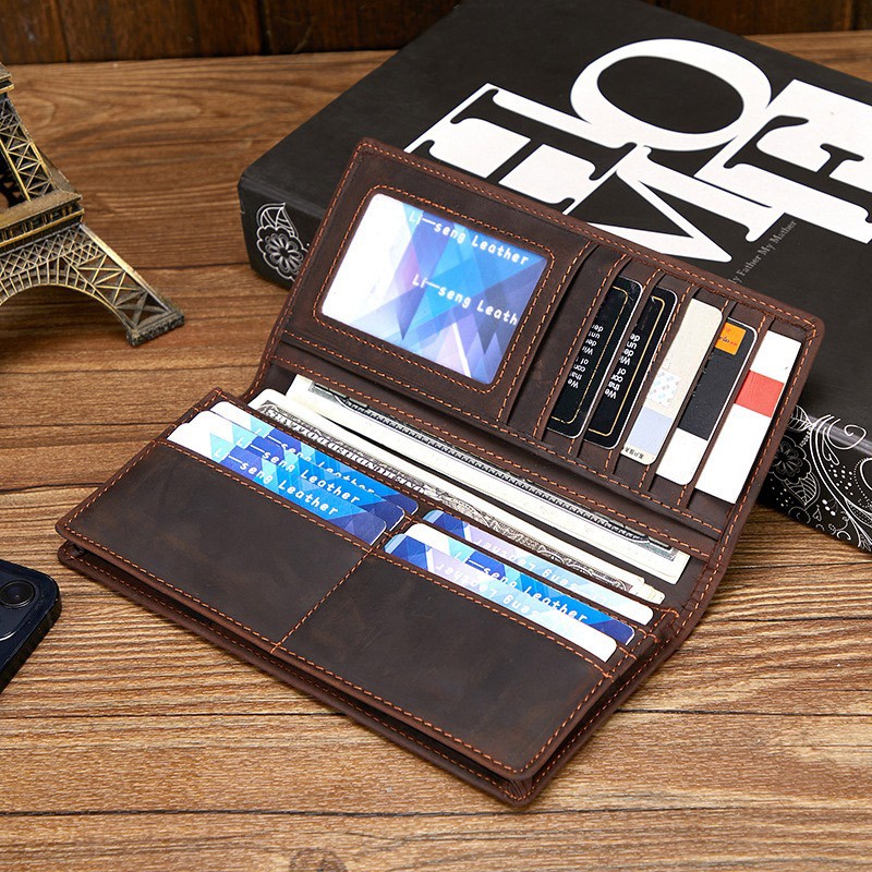 Чоловіче шкіряне портмоне Howard темно-коричневе - 7 фото