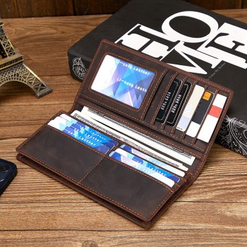 Чоловіче шкіряне портмоне Howard темно-коричневе фото