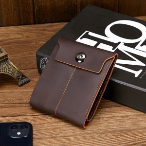 Мужской кожаный кошелек Delroy темно-коричневый