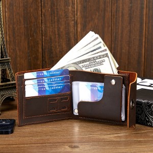 Чоловічий шкіряний гаманець Delroy темно-коричневий