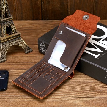 Чоловічий шкіряний гаманець Delroy темно-коричневий фото