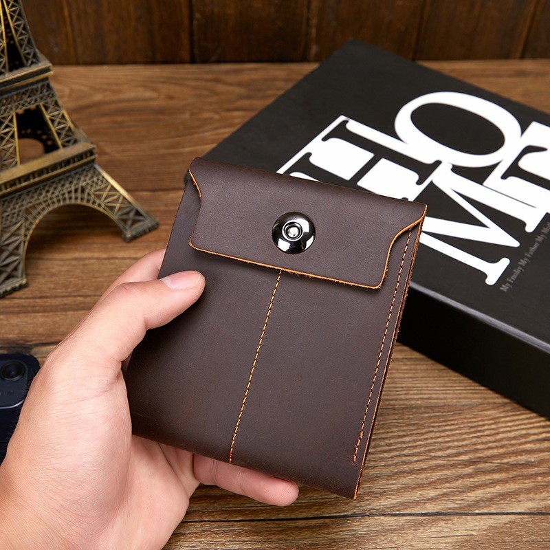 Чоловічий шкіряний гаманець Delroy темно-коричневий - 5 фото