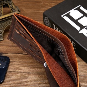 Мужской кожаный кошелек Delroy темно-коричневый фото