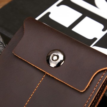 Мужской кожаный кошелек Delroy темно-коричневый фото