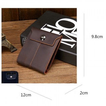 Мужской кожаный кошелек Delroy темно-коричневый фото