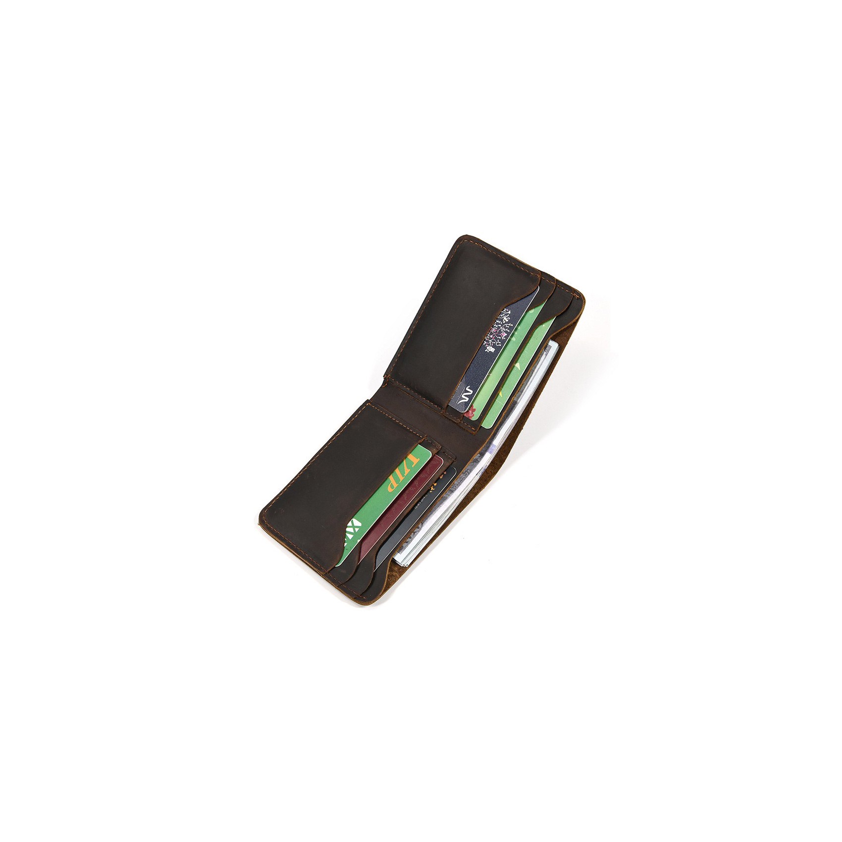 Чоловічий шкіряний гаманець Fincher темно-коричневий