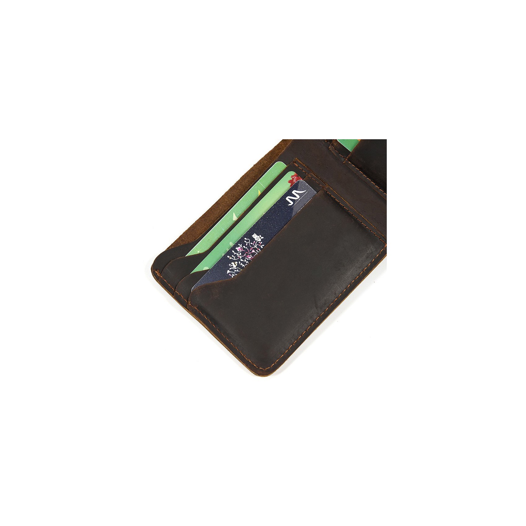 Мужской кожаный кошелек Fincher темно-коричневый