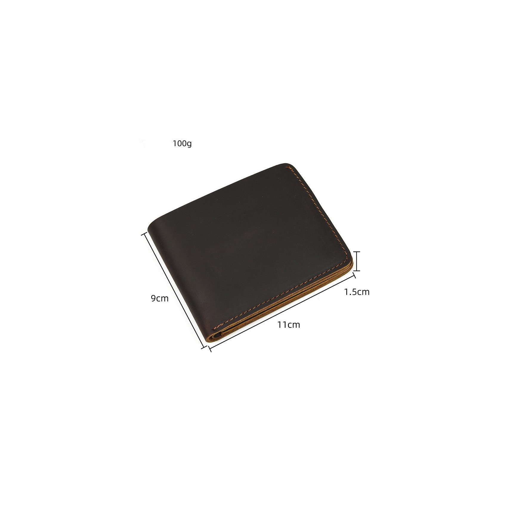 Мужской кожаный кошелек Fincher темно-коричневый