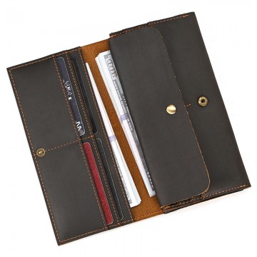 Мужское кожаное портмоне Mortimer темно-коричневое фото