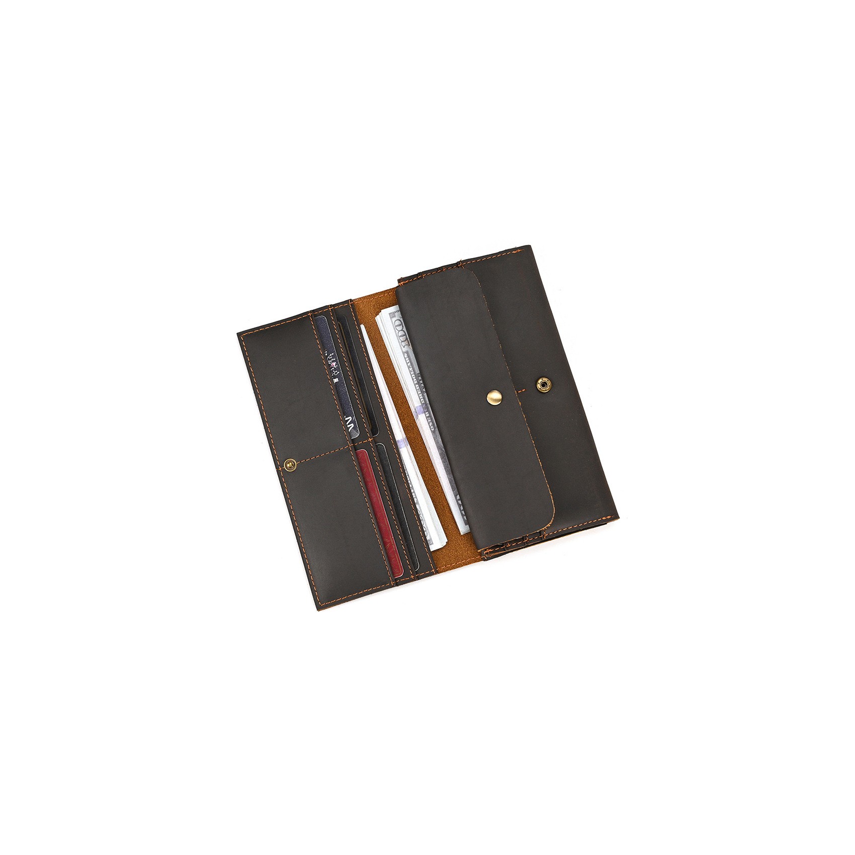 Чоловіче шкіряне портмоне Mortimer темно-коричневе