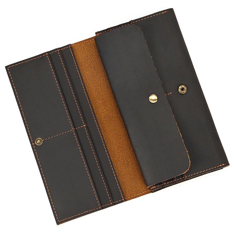 Чоловіче шкіряне портмоне Mortimer темно-коричневе - 1 фото