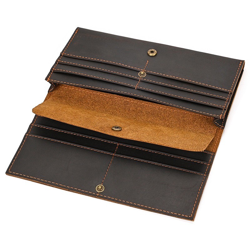 Чоловіче шкіряне портмоне Mortimer темно-коричневе - 4 фото