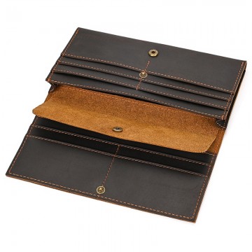 Мужское кожаное портмоне Mortimer темно-коричневое фото