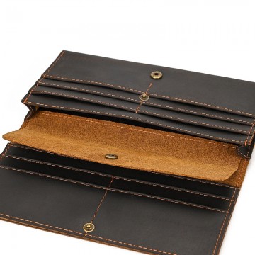 Мужское кожаное портмоне Mortimer темно-коричневое фото