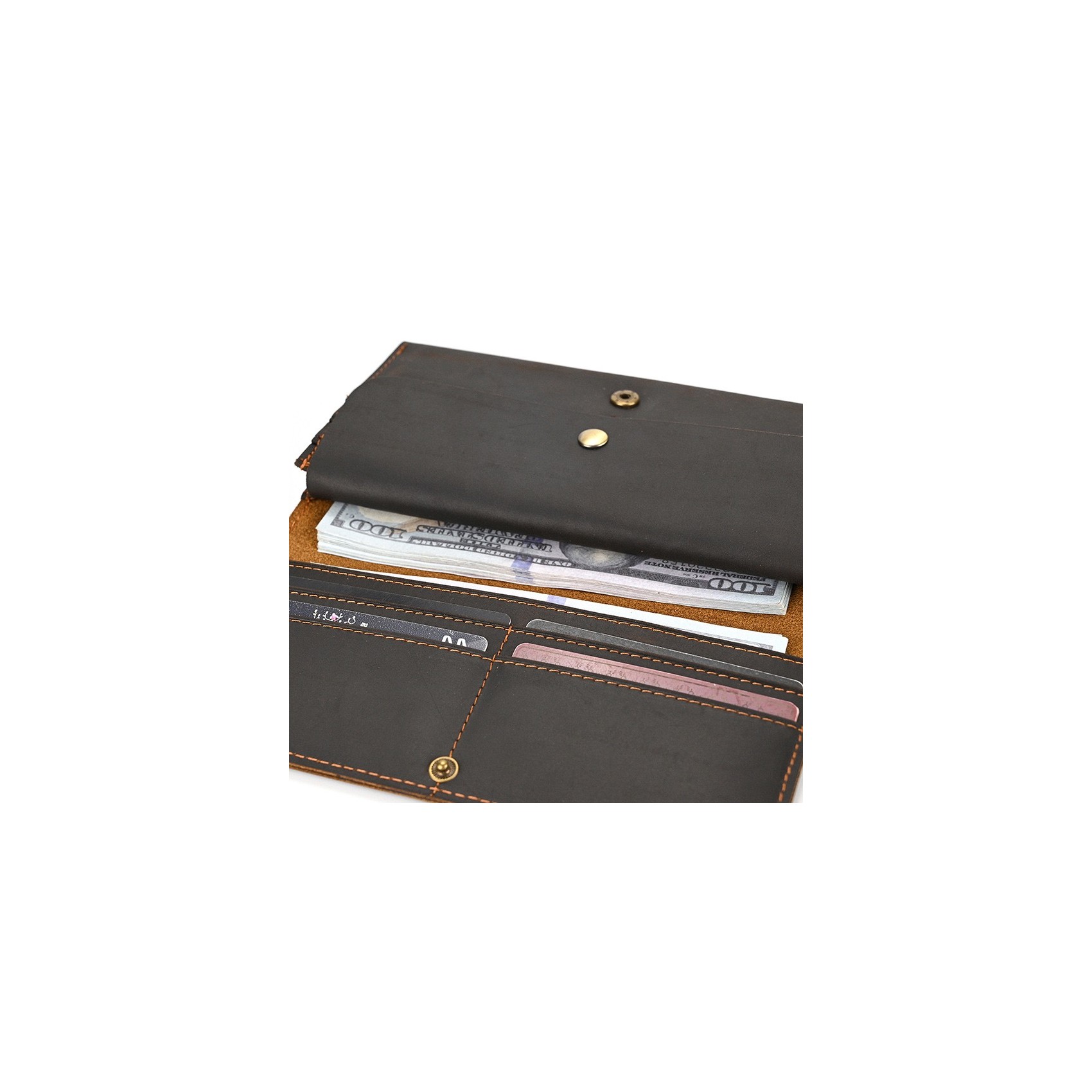 Чоловіче шкіряне портмоне Mortimer темно-коричневе