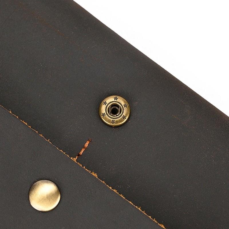 Чоловіче шкіряне портмоне Mortimer темно-коричневе - 10 фото