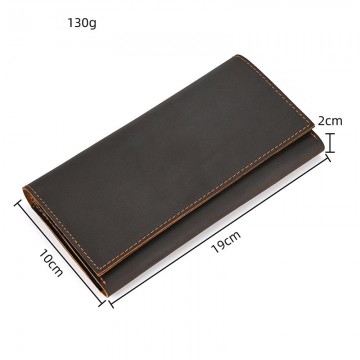 Чоловіче шкіряне портмоне Mortimer темно-коричневе фото