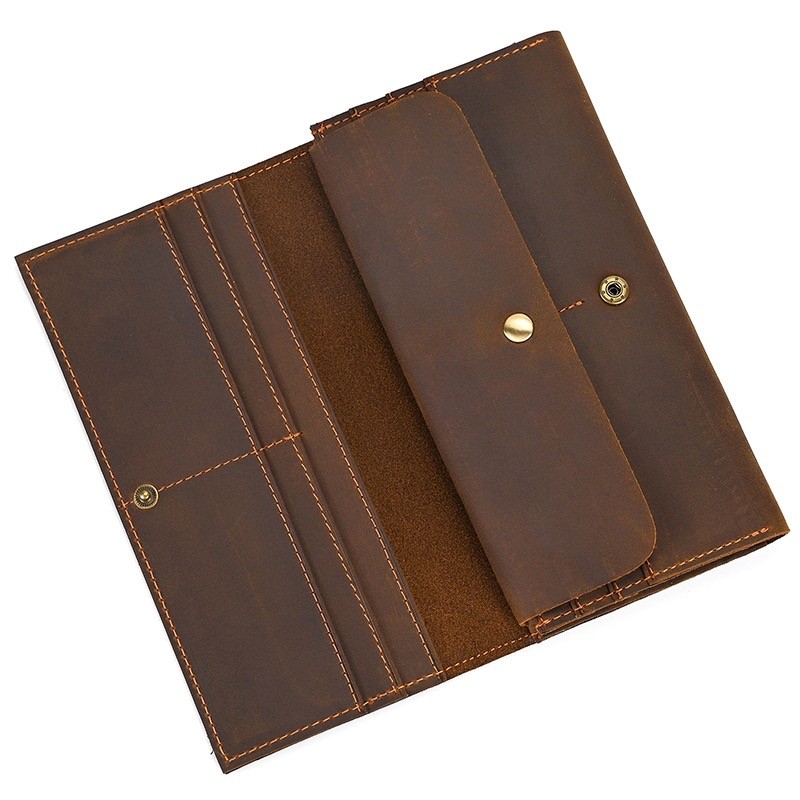 Мужское кожаное портмоне Mortimer коричневое - 1 фото