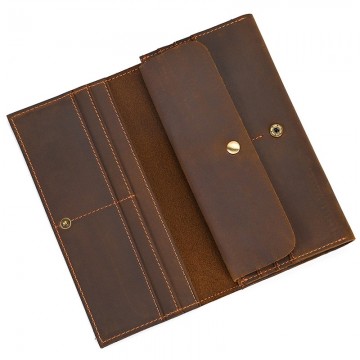 Мужское кожаное портмоне Mortimer коричневое фото