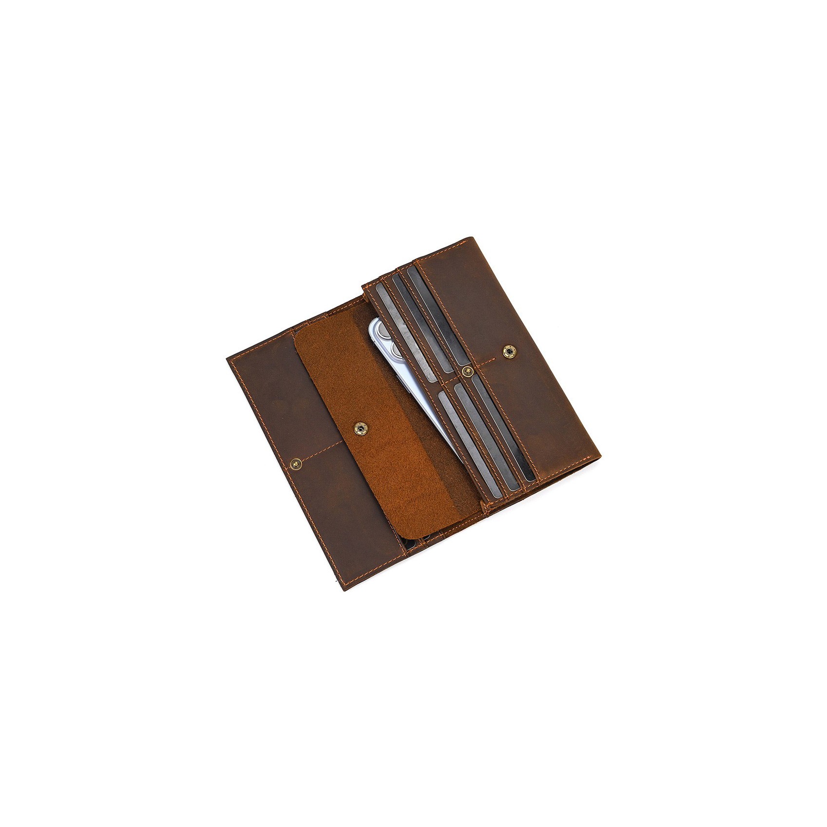 Мужское кожаное портмоне Mortimer коричневое