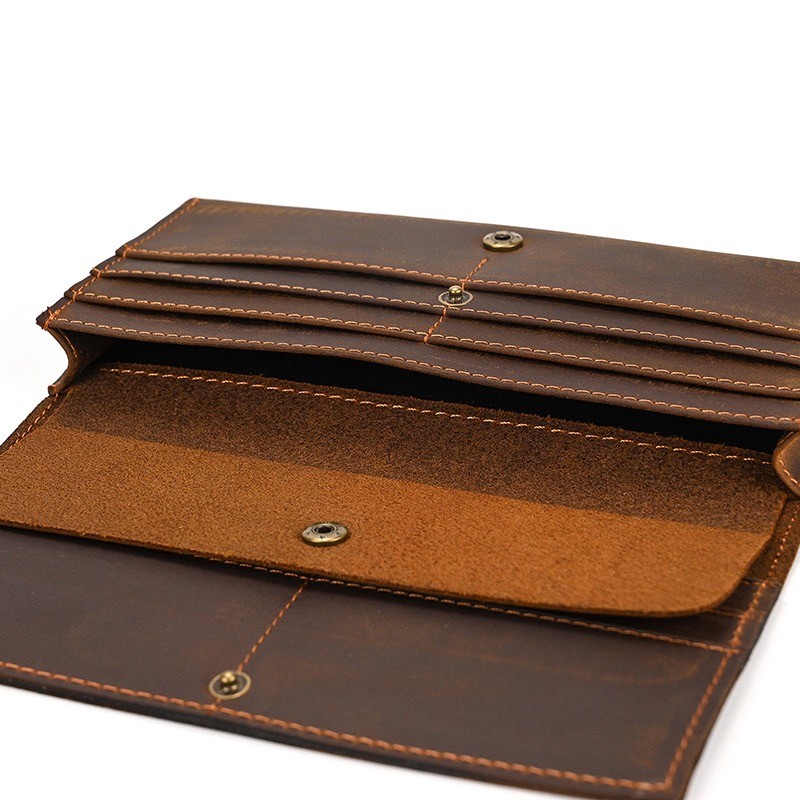 Мужское кожаное портмоне Mortimer коричневое - 7 фото