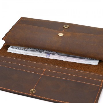Мужское кожаное портмоне Mortimer коричневое фото