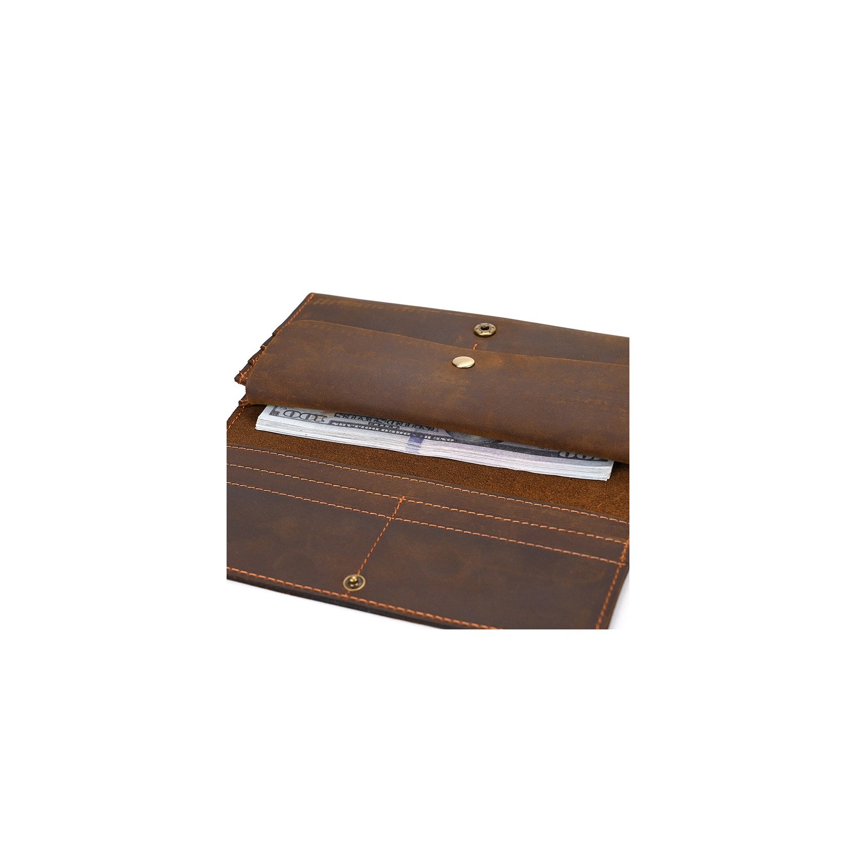 Мужское кожаное портмоне Mortimer коричневое