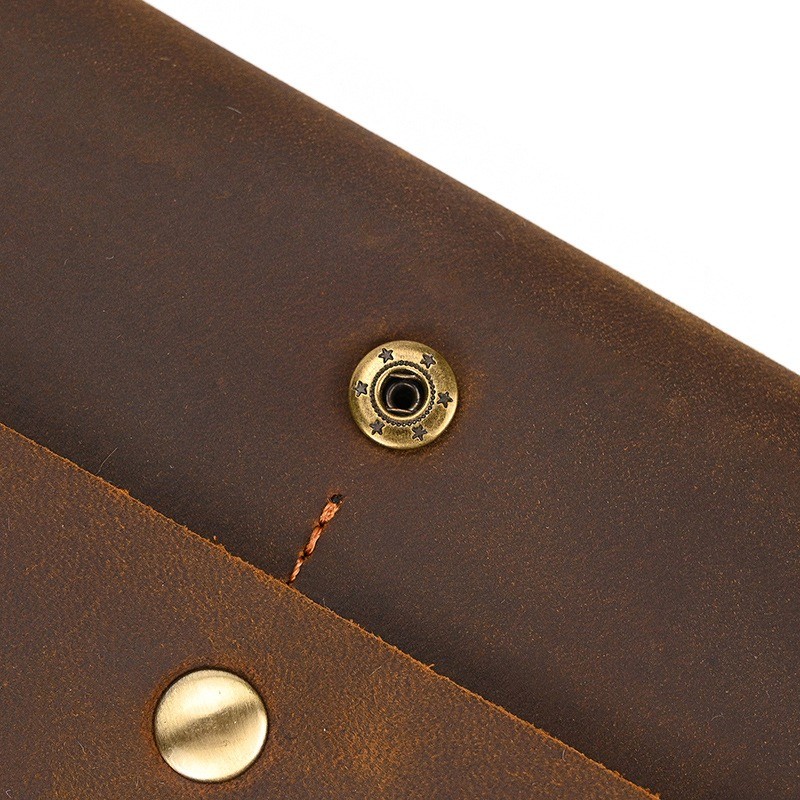 Мужское кожаное портмоне Mortimer коричневое - 10 фото