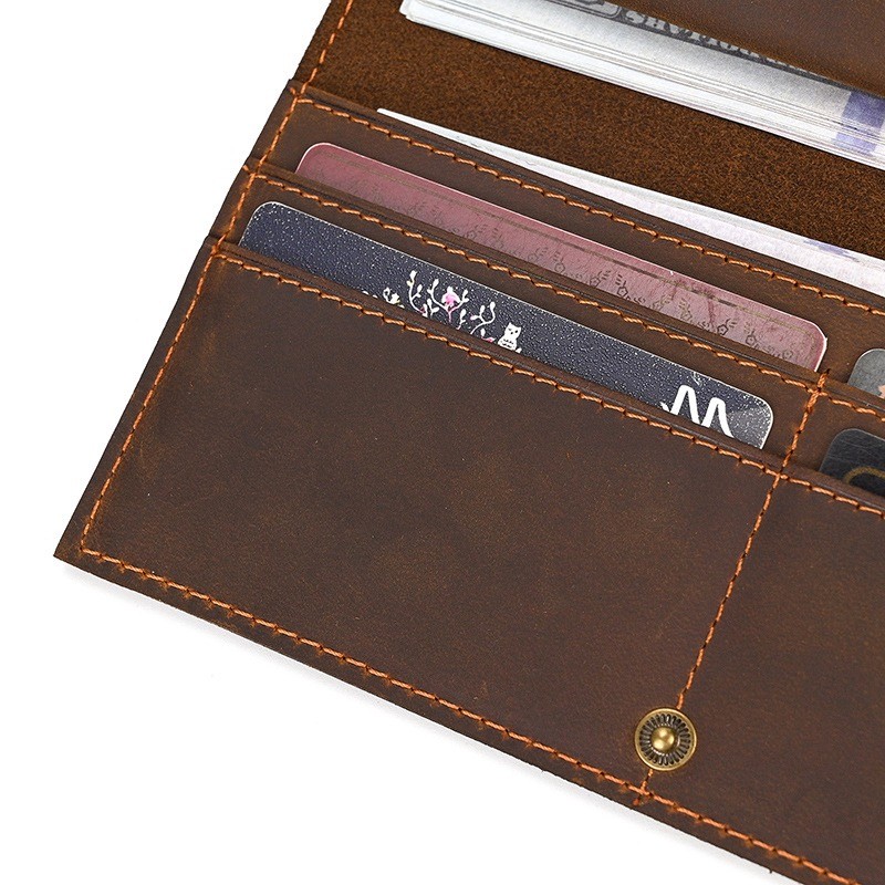 Мужское кожаное портмоне Mortimer коричневое - 13 фото