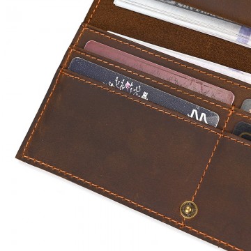 Мужское кожаное портмоне Mortimer коричневое фото