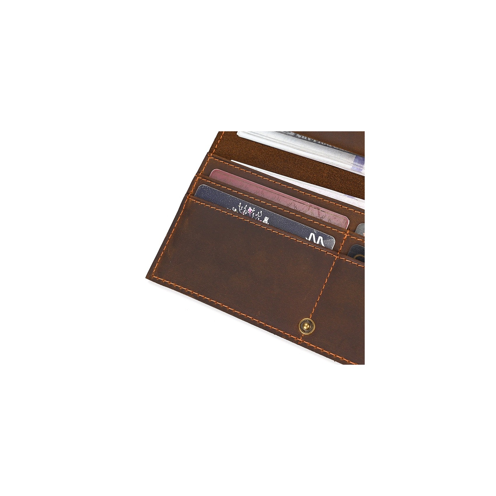 Мужское кожаное портмоне Mortimer коричневое