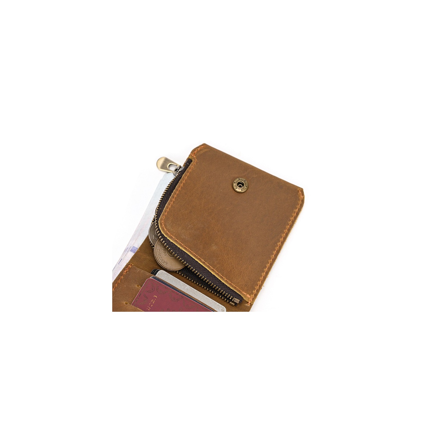 Чоловічий шкіряний гаманець Grahame світло-коричневий