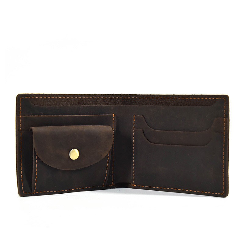 Мужской кожаный кошелек Wingfield темно-коричневый