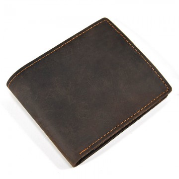 Мужской кожаный кошелек Wingfield темно-коричневый фото