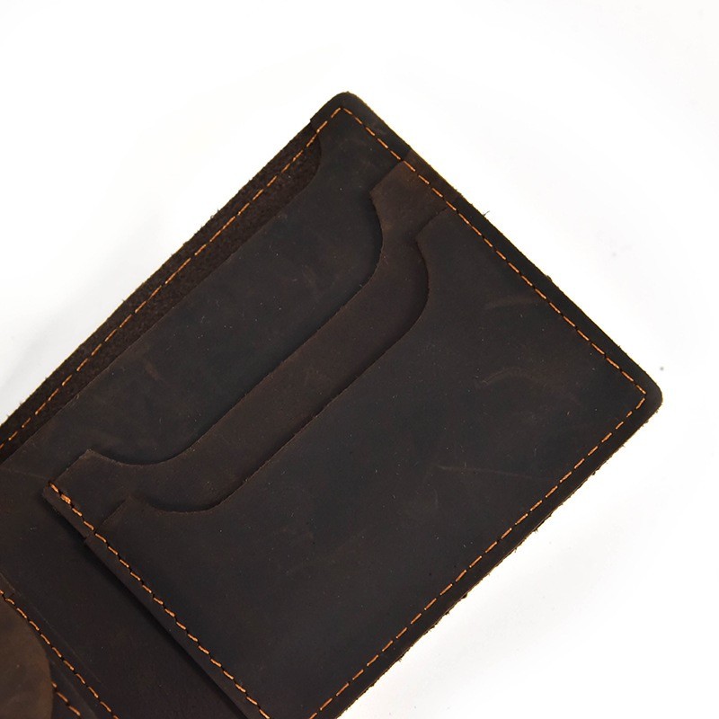 Мужской кожаный кошелек Wingfield темно-коричневый - 6 фото