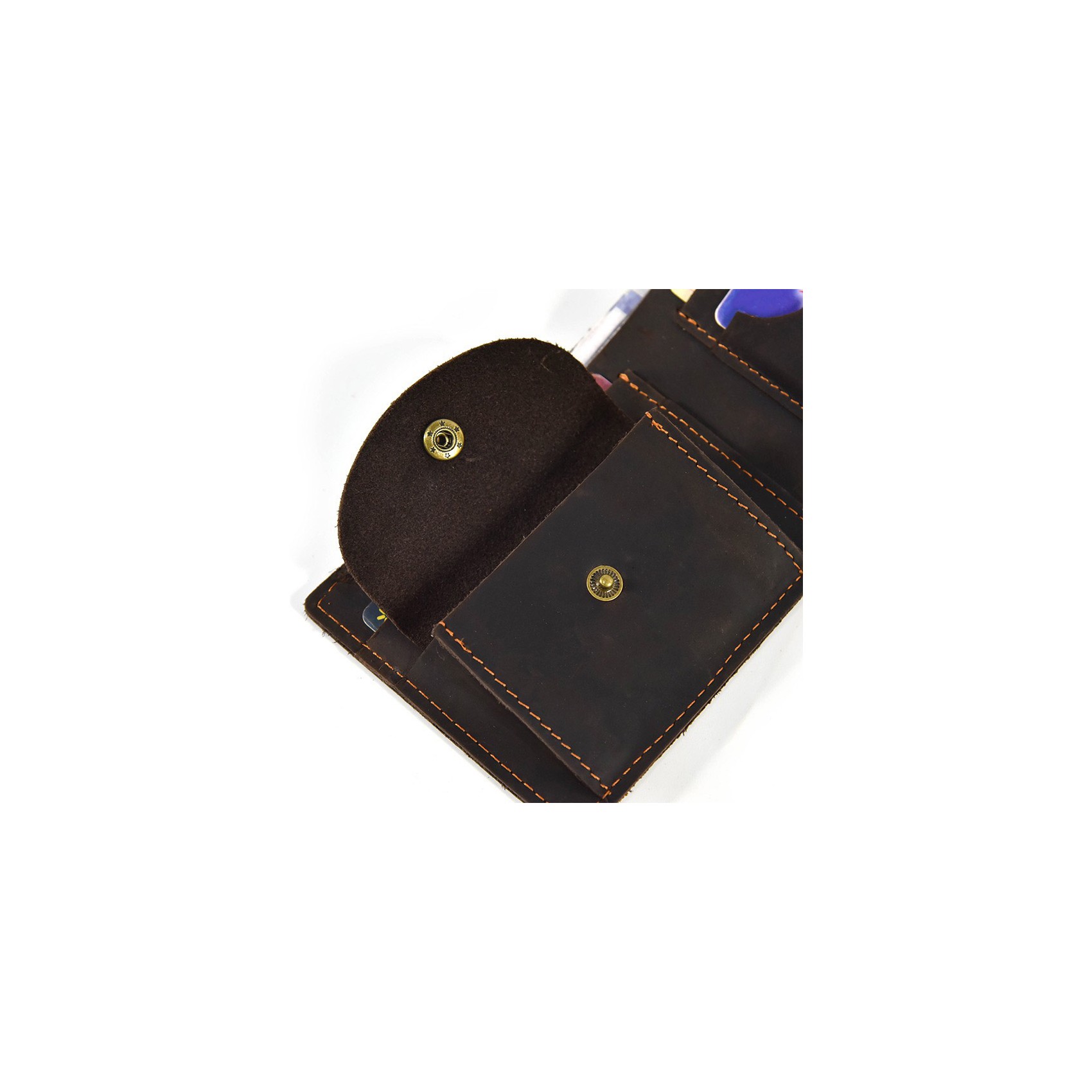 Мужской кожаный кошелек Wingfield темно-коричневый