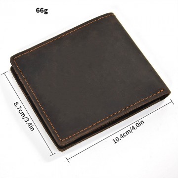 Мужской кожаный кошелек Wingfield темно-коричневый фото