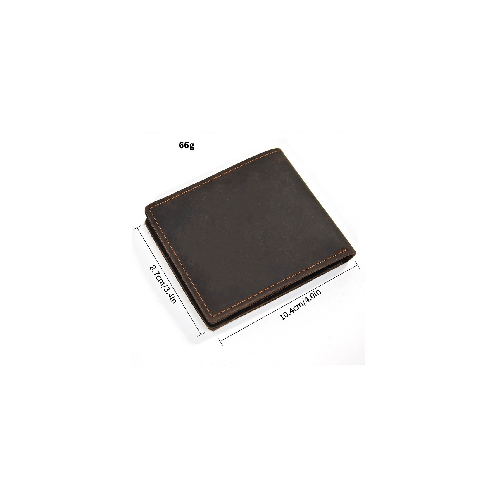 Мужской кожаный кошелек Wingfield темно-коричневый